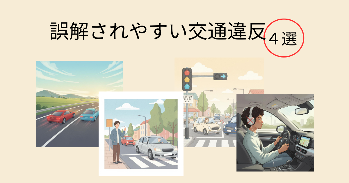 誤解されやすい交通違反４選