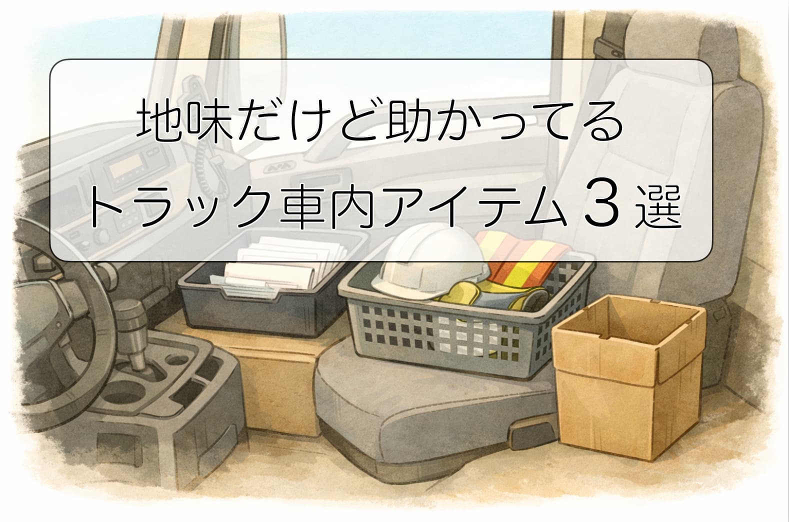 地味に助かってる車内アイテムのイラスト