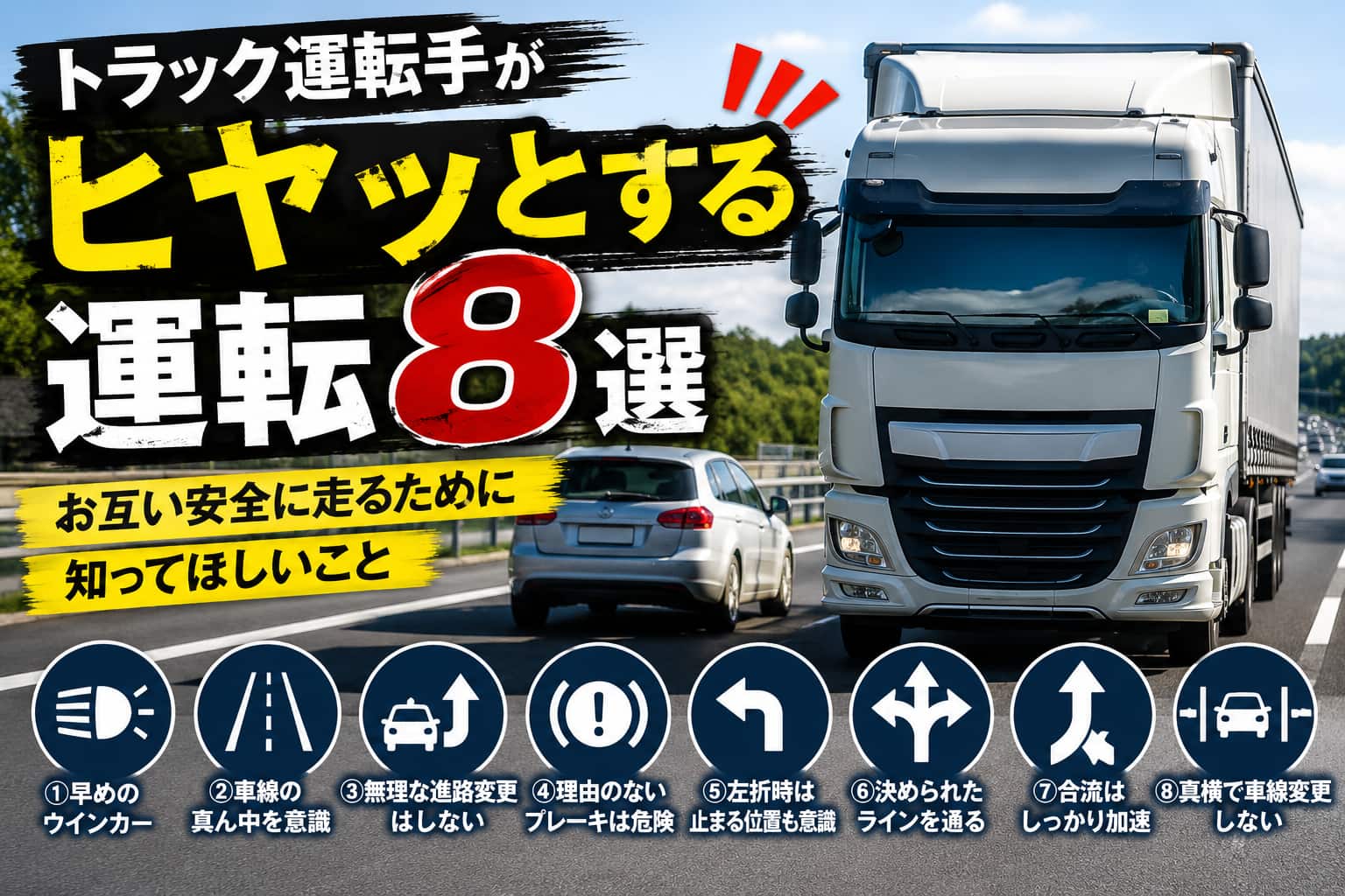 トラック運転手がヒヤッとする危険な運転8選。のアイキャッチ画像